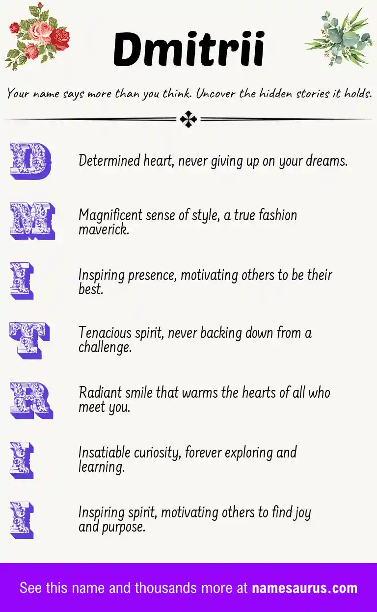 Acrostic poem about Dmitrii.