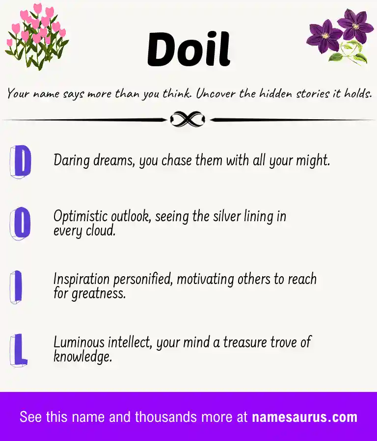 Acrostic poem about Doil.