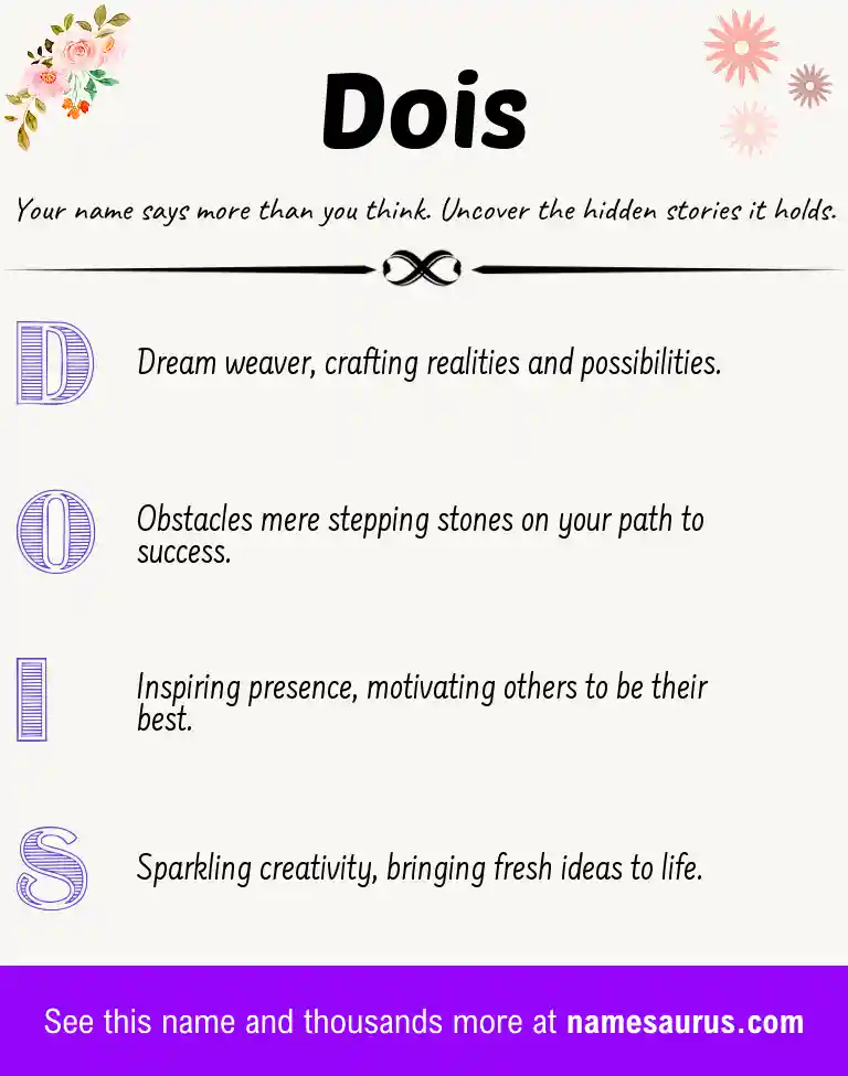 Acrostic poem about Dois.