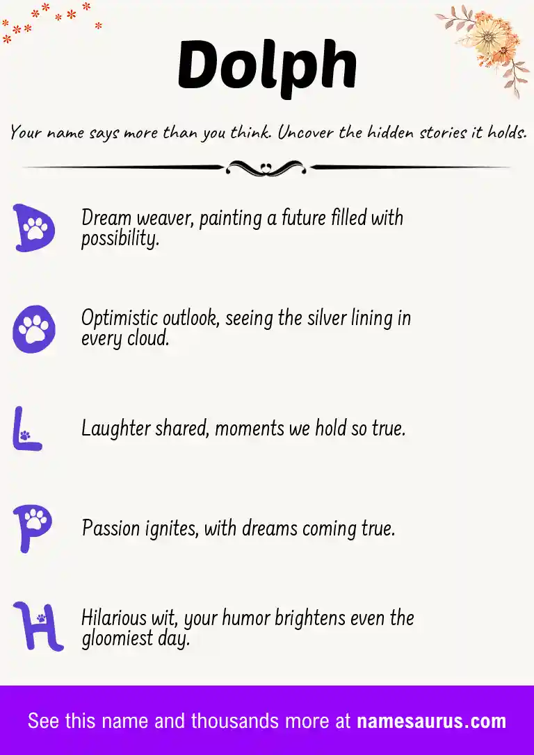 Acrostic poem about Dolph.