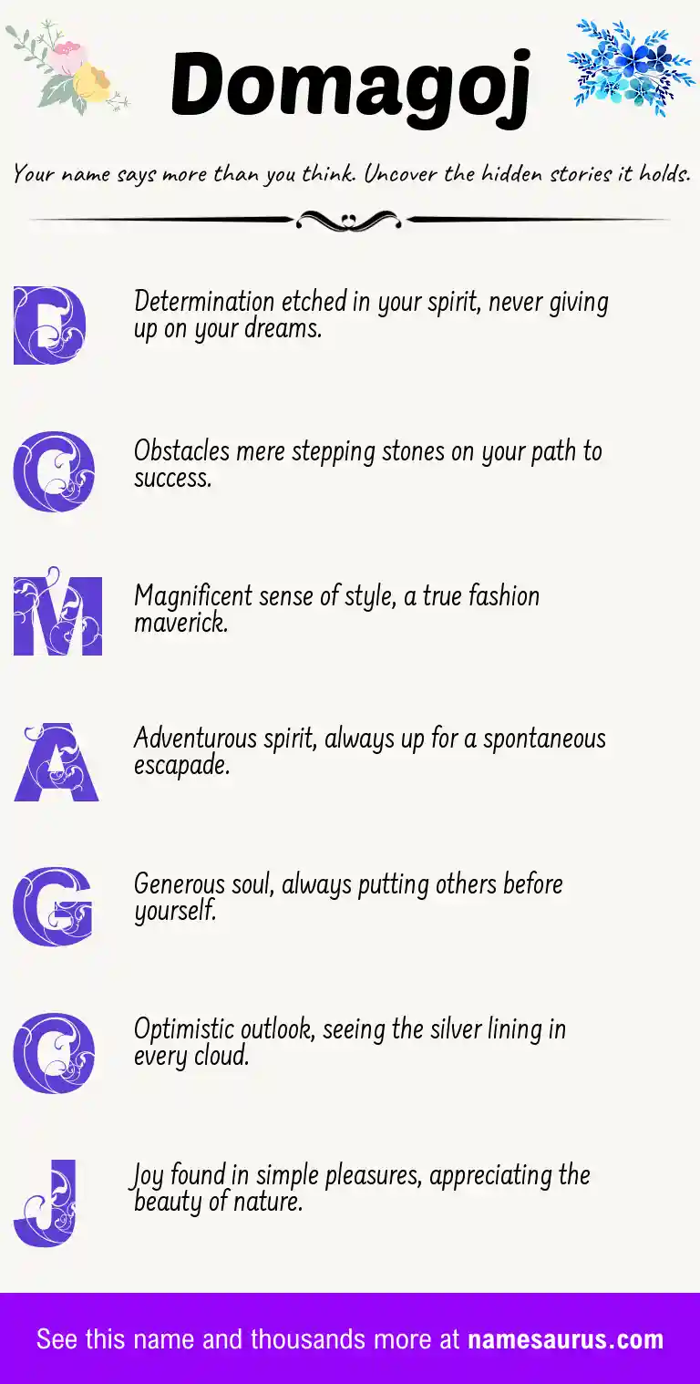 Acrostic poem about Domagoj.