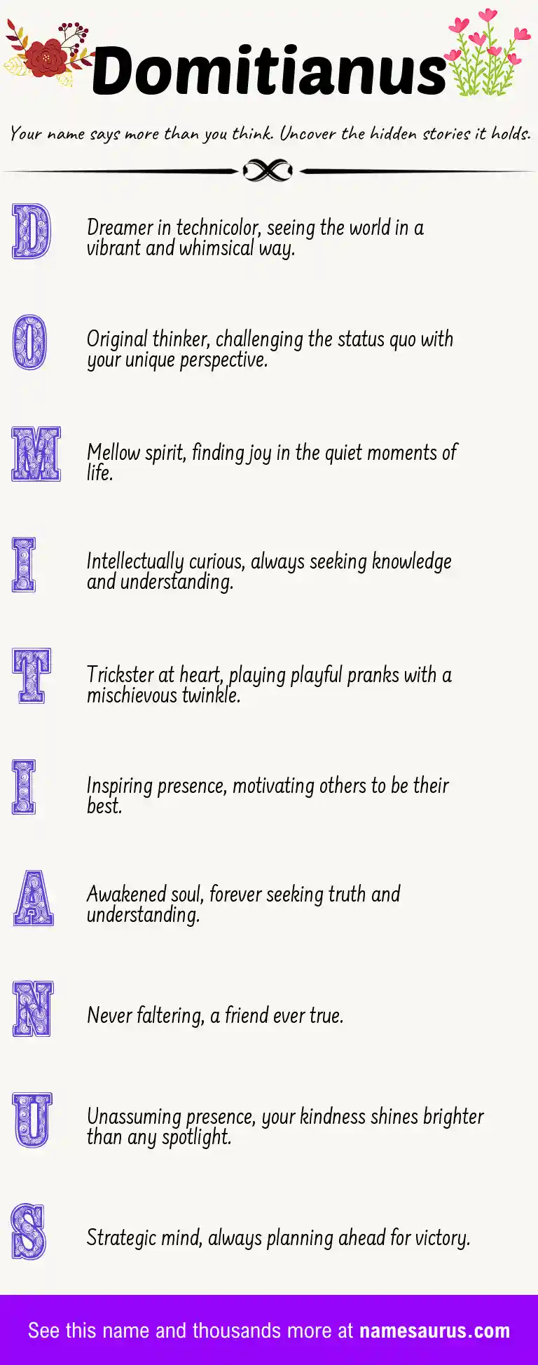 Acrostic poem about Domitianus.