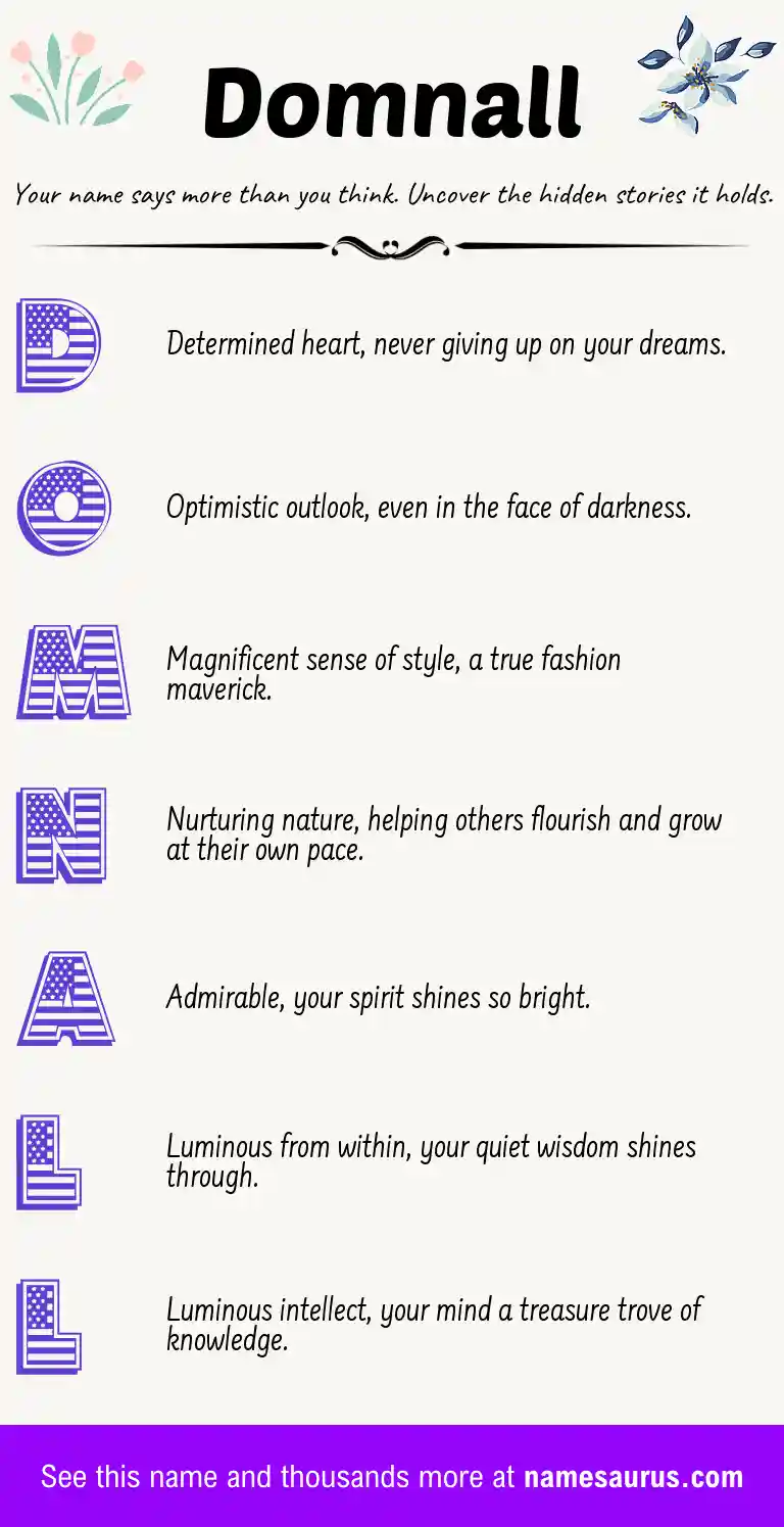 Acrostic poem about Domnall.