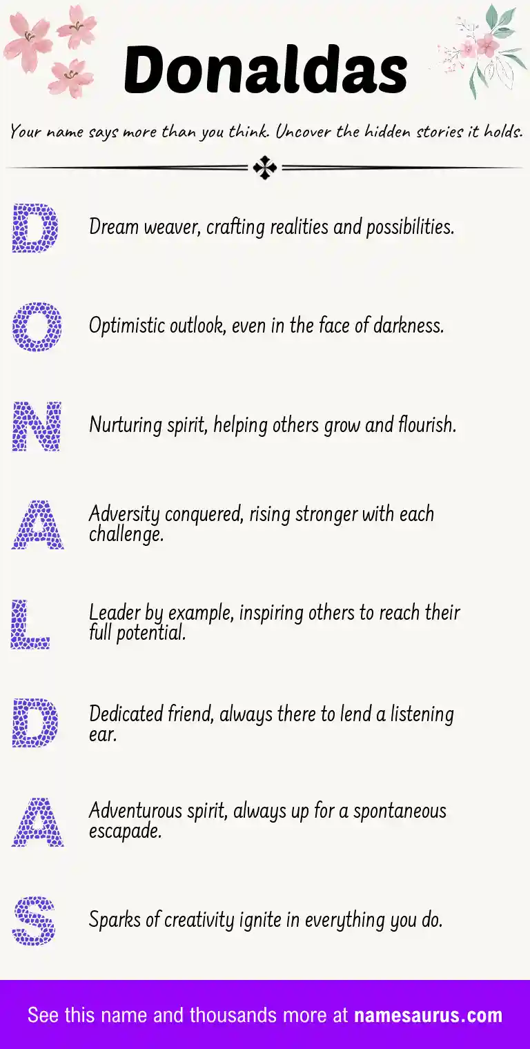 Acrostic poem about Donaldas.