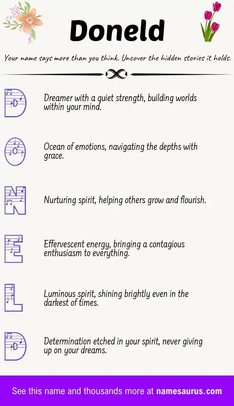 Acrostic poem about Doneld.