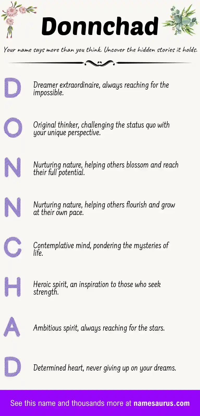 Acrostic poem about Donnchad.