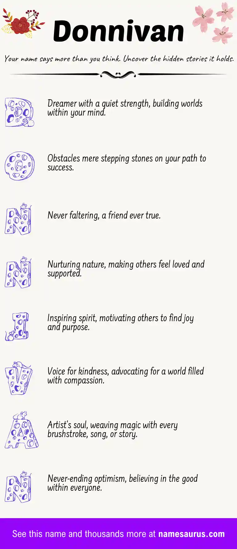 Acrostic poem about Donnivan.
