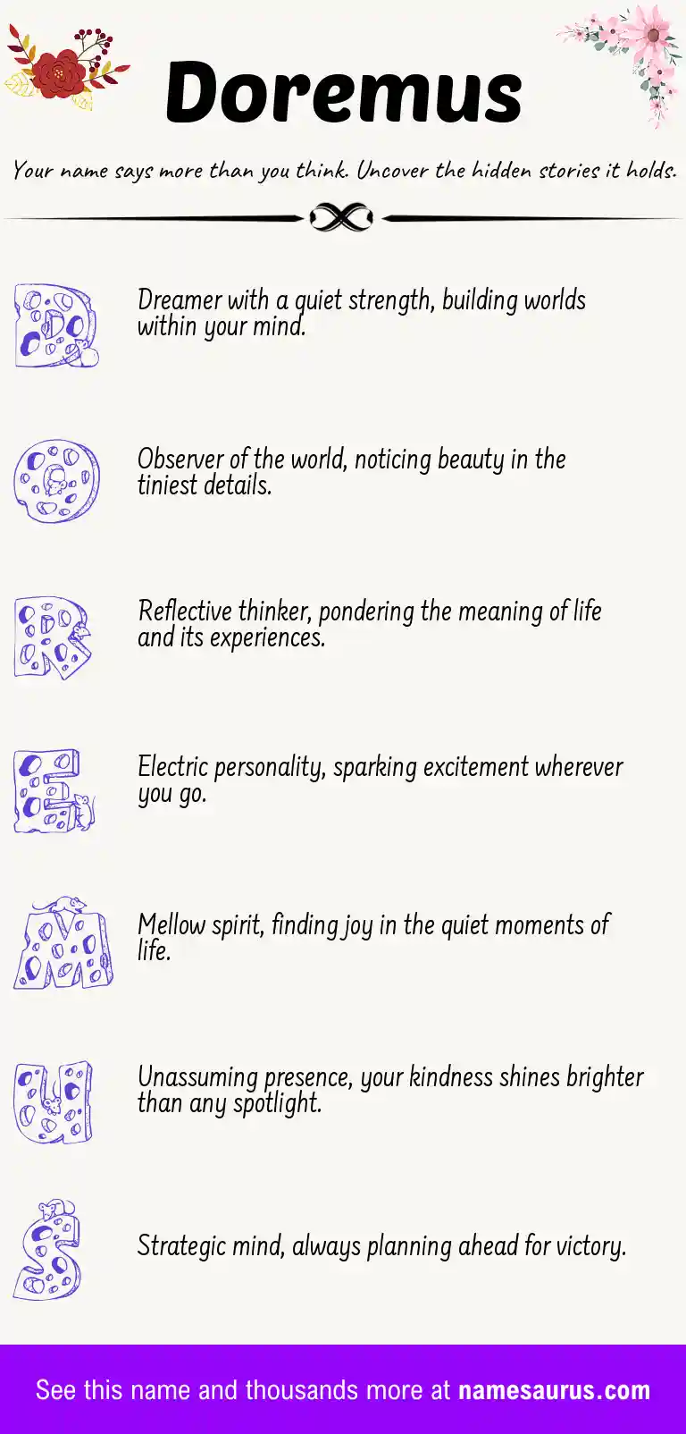 Acrostic poem about Doremus.