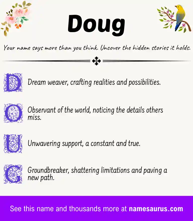 Acrostic poem about Doug.