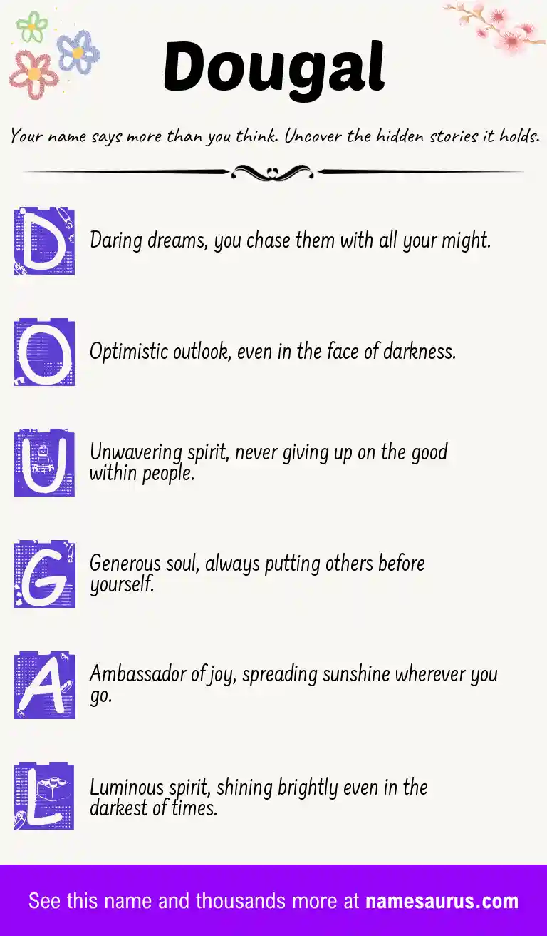 Acrostic poem about Dougal.