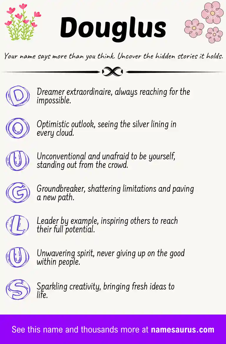 Acrostic poem about Douglus.