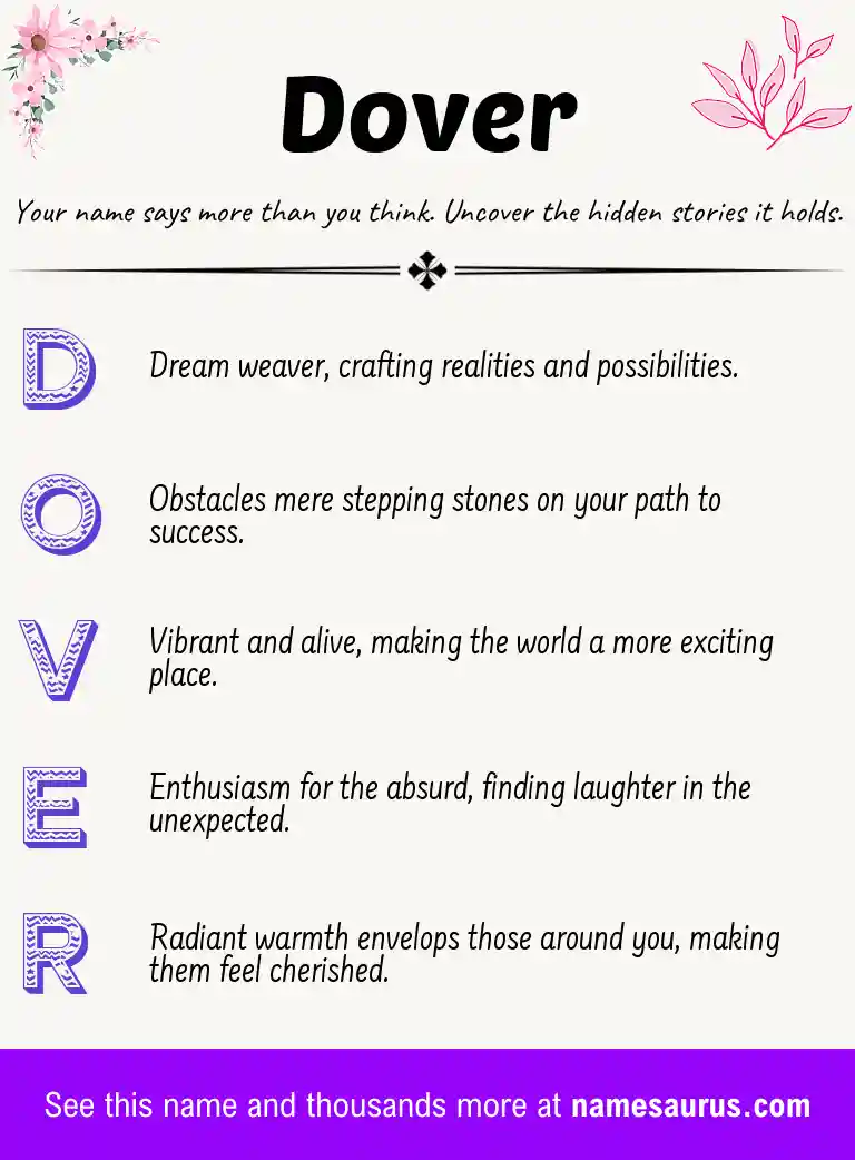 Acrostic poem about Dover.