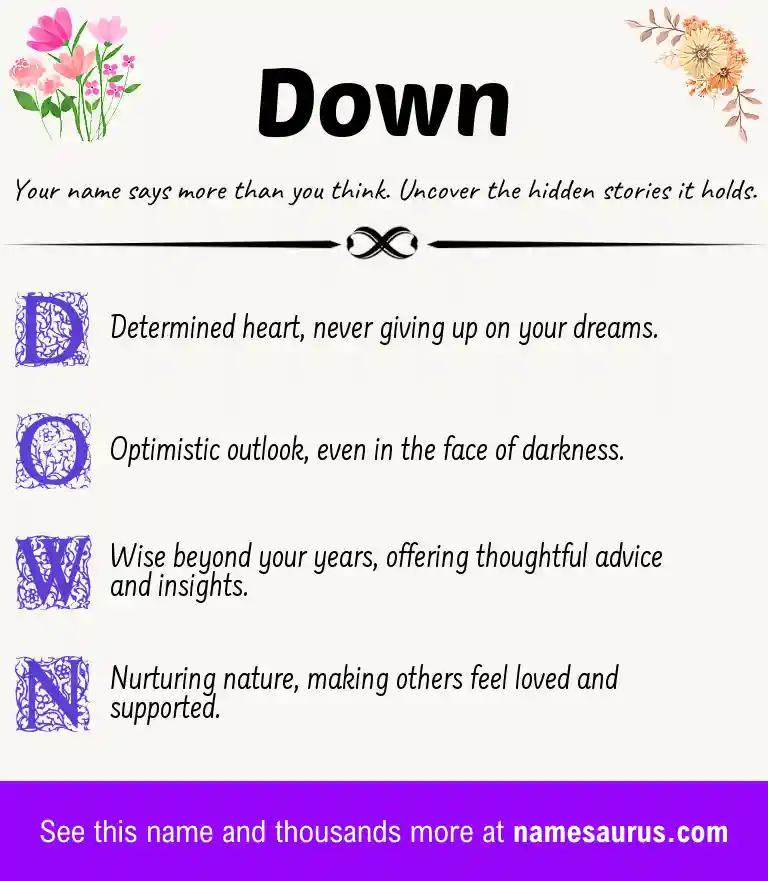 Acrostic poem about Down.