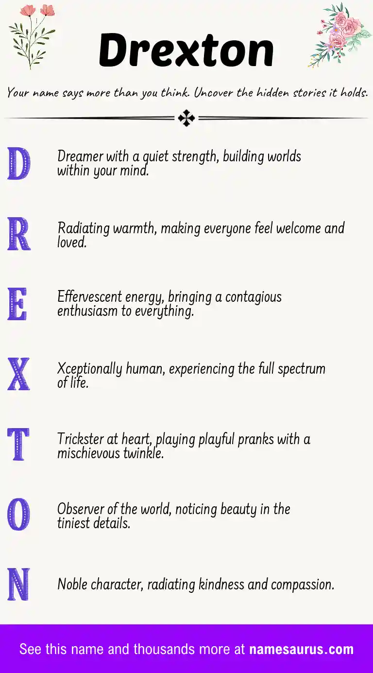 Acrostic poem about Drexton.