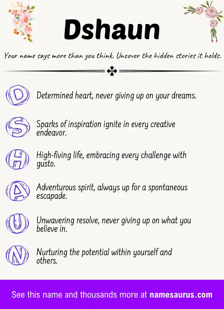 Acrostic poem about Dshaun.