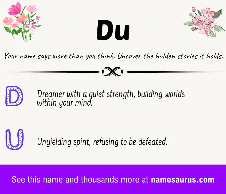 Acrostic poem about Du.