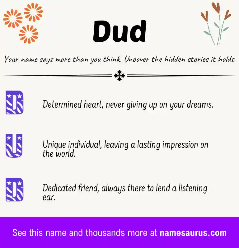 Acrostic poem about Dud.