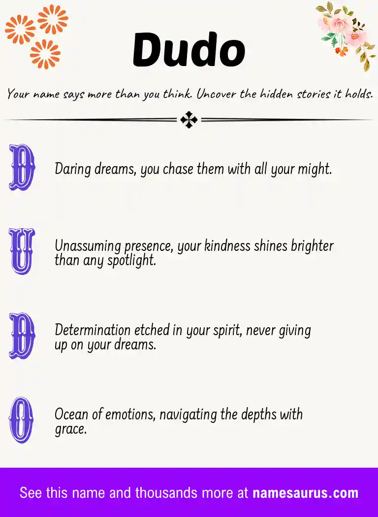 Acrostic poem about Dudo.
