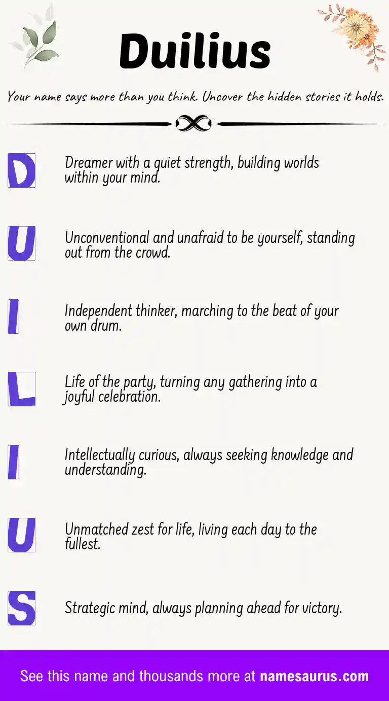 Acrostic poem about Duilius.