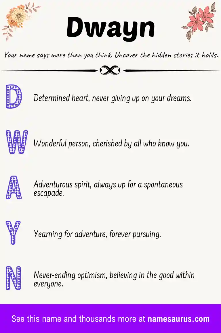 Acrostic poem about Dwayn.
