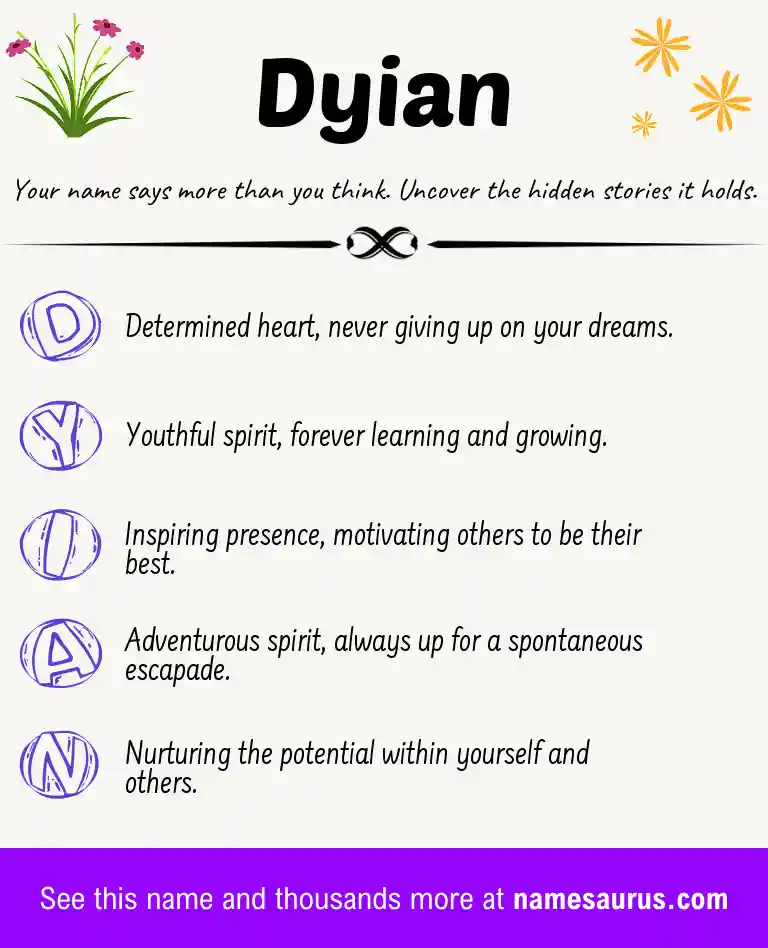 Acrostic poem about Dyian.