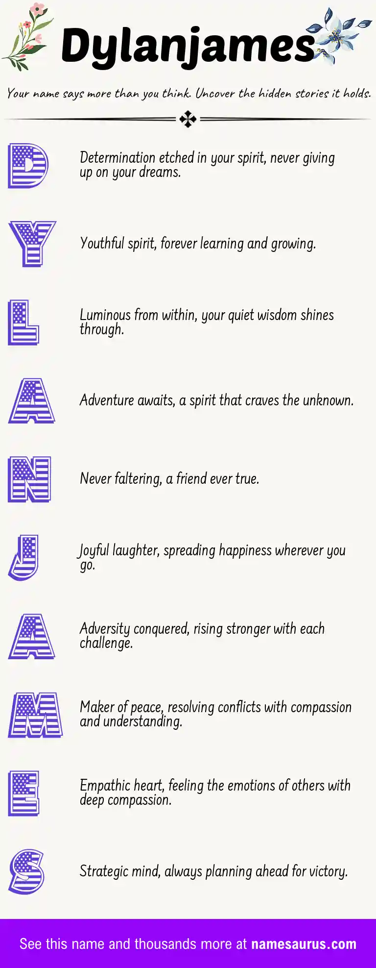 Acrostic poem about Dylanjames.