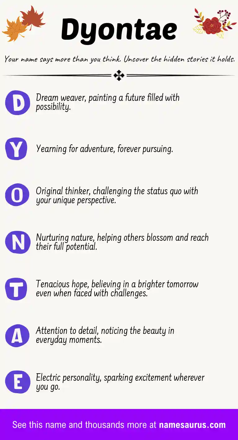 Acrostic poem about Dyontae.