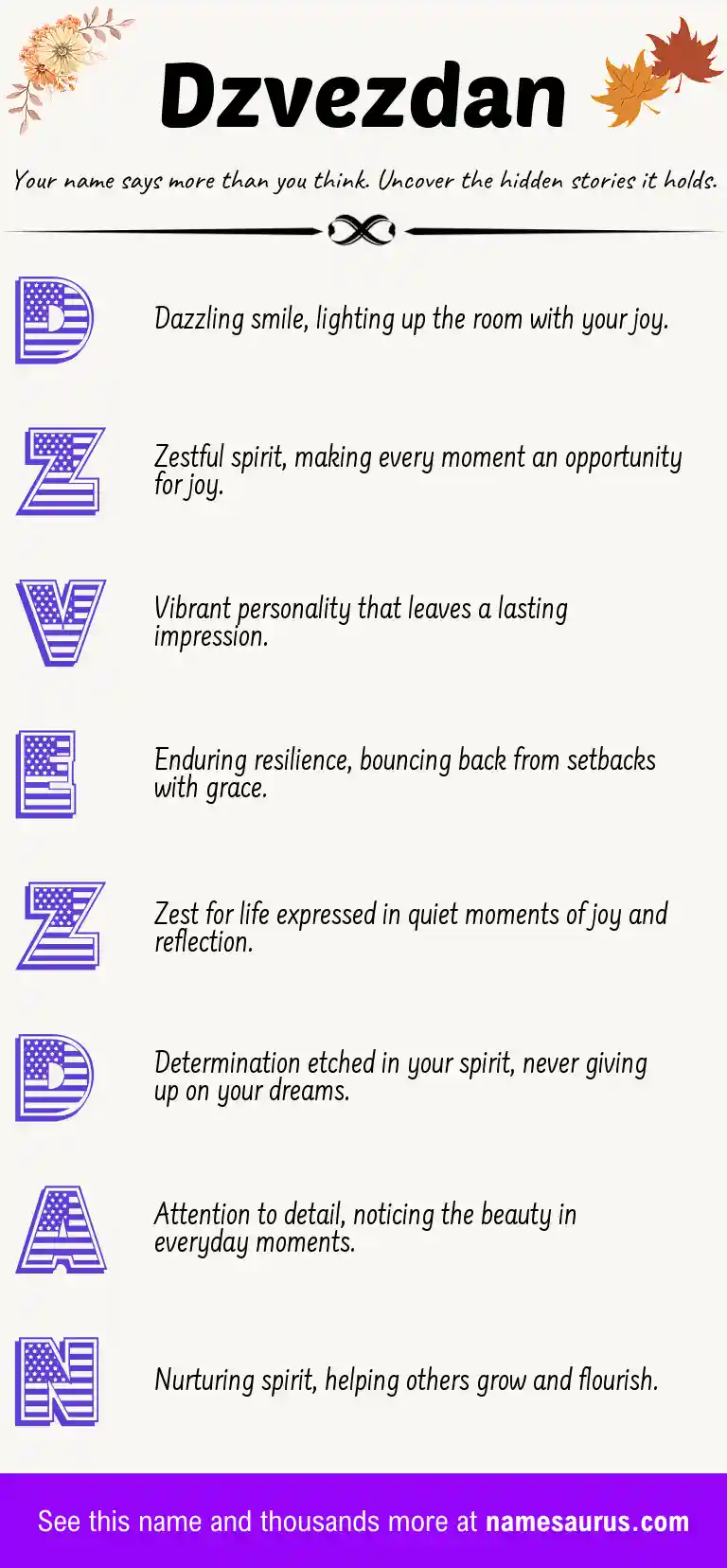 Acrostic poem about Dzvezdan.