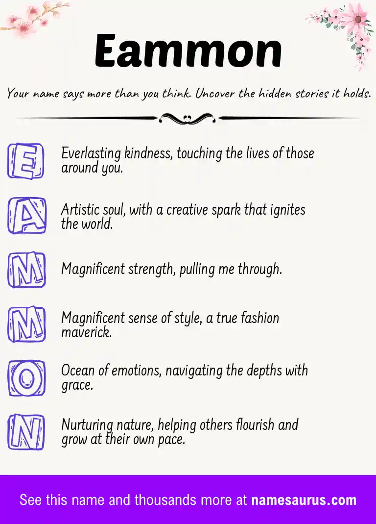 Acrostic poem about Eammon.