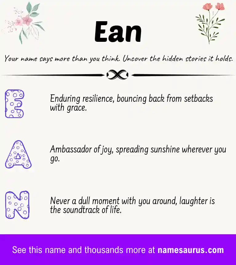 Acrostic poem about Ean.