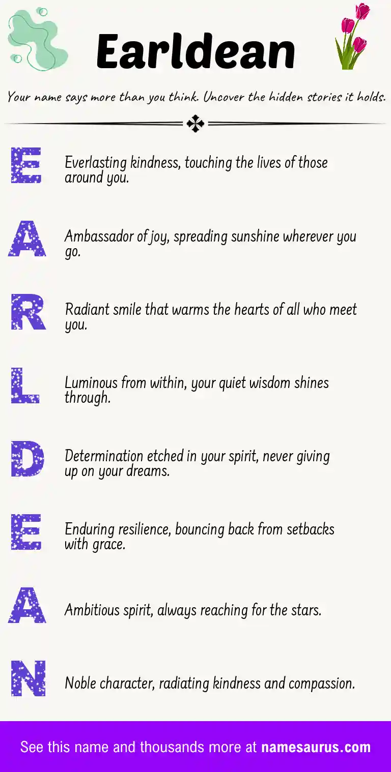 Acrostic poem about Earldean.