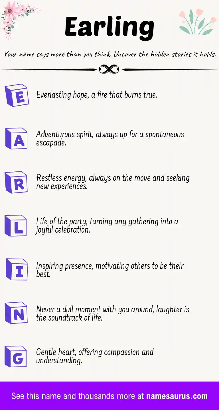 Acrostic poem about Earling.