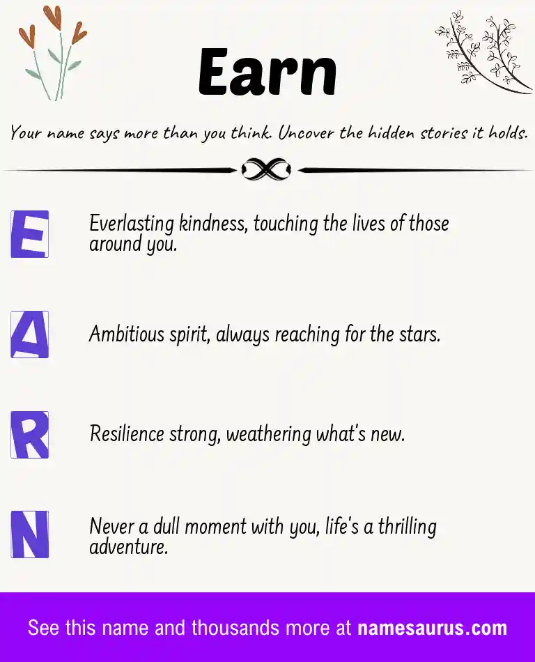 Acrostic poem about Earn.
