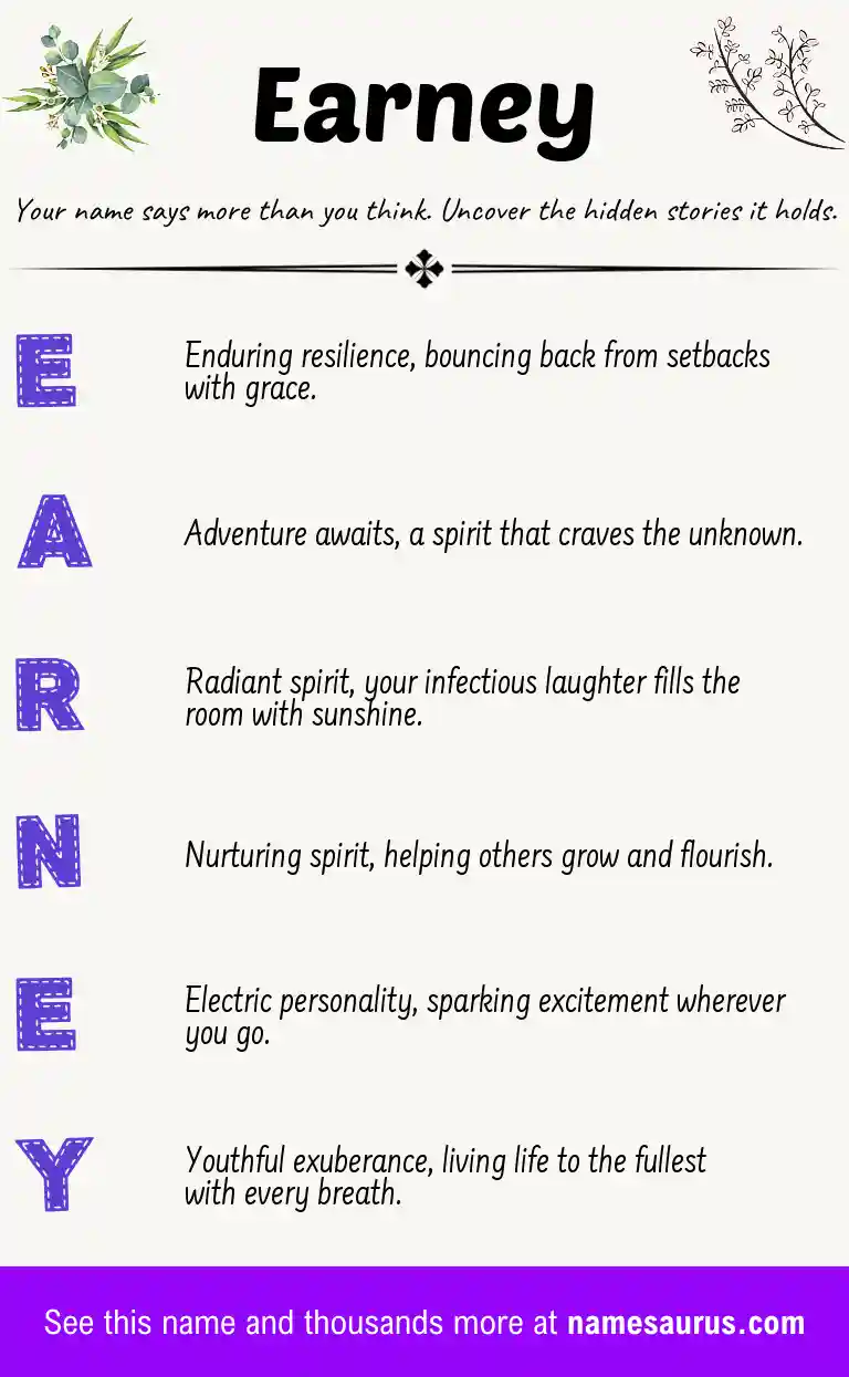 Acrostic poem about Earney.