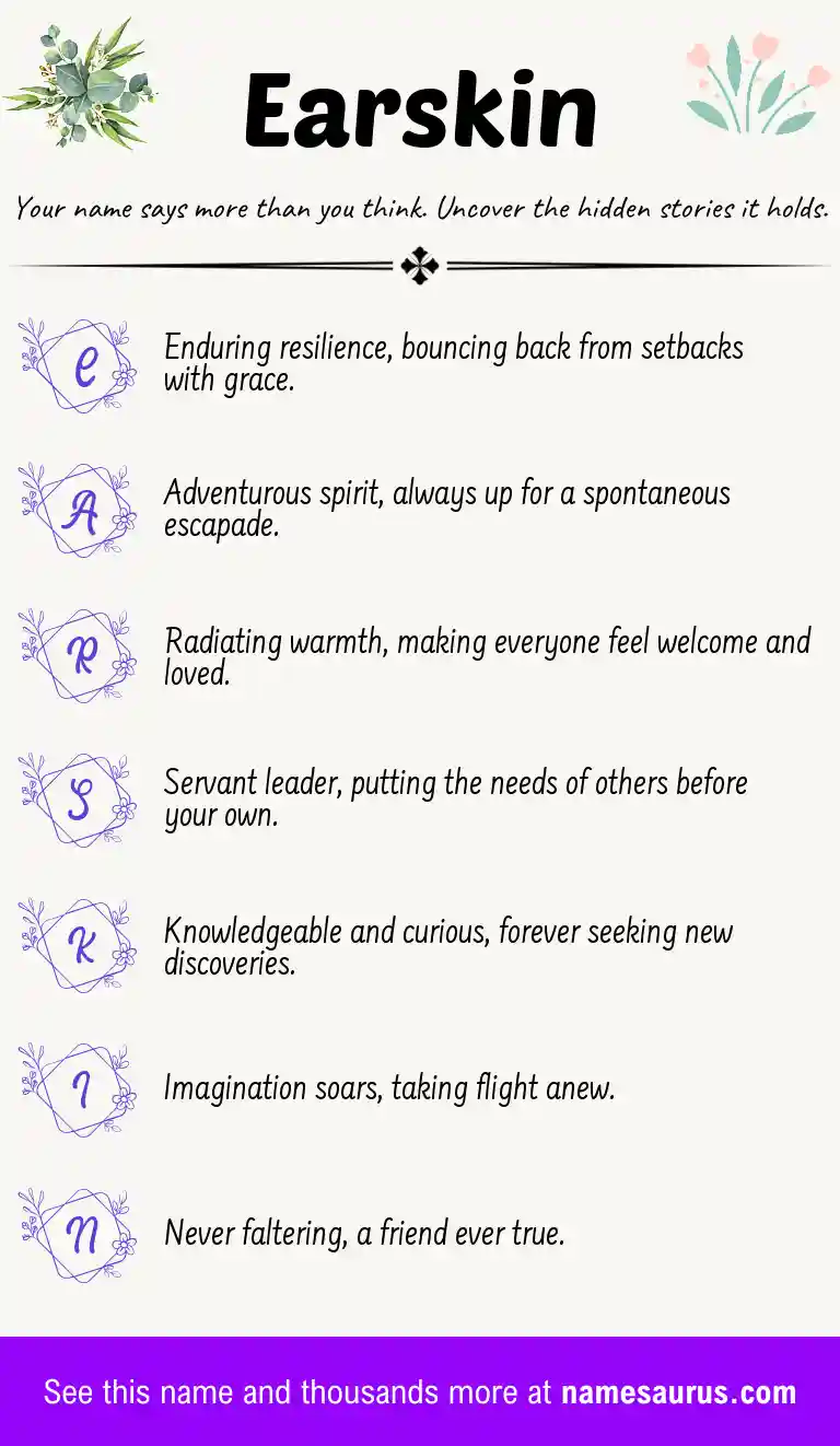 Acrostic poem about Earskin.