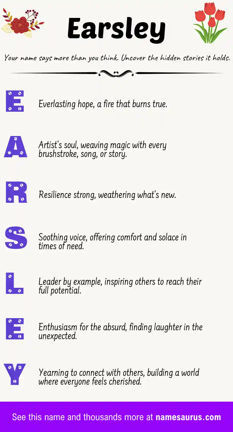 Acrostic poem about Earsley.
