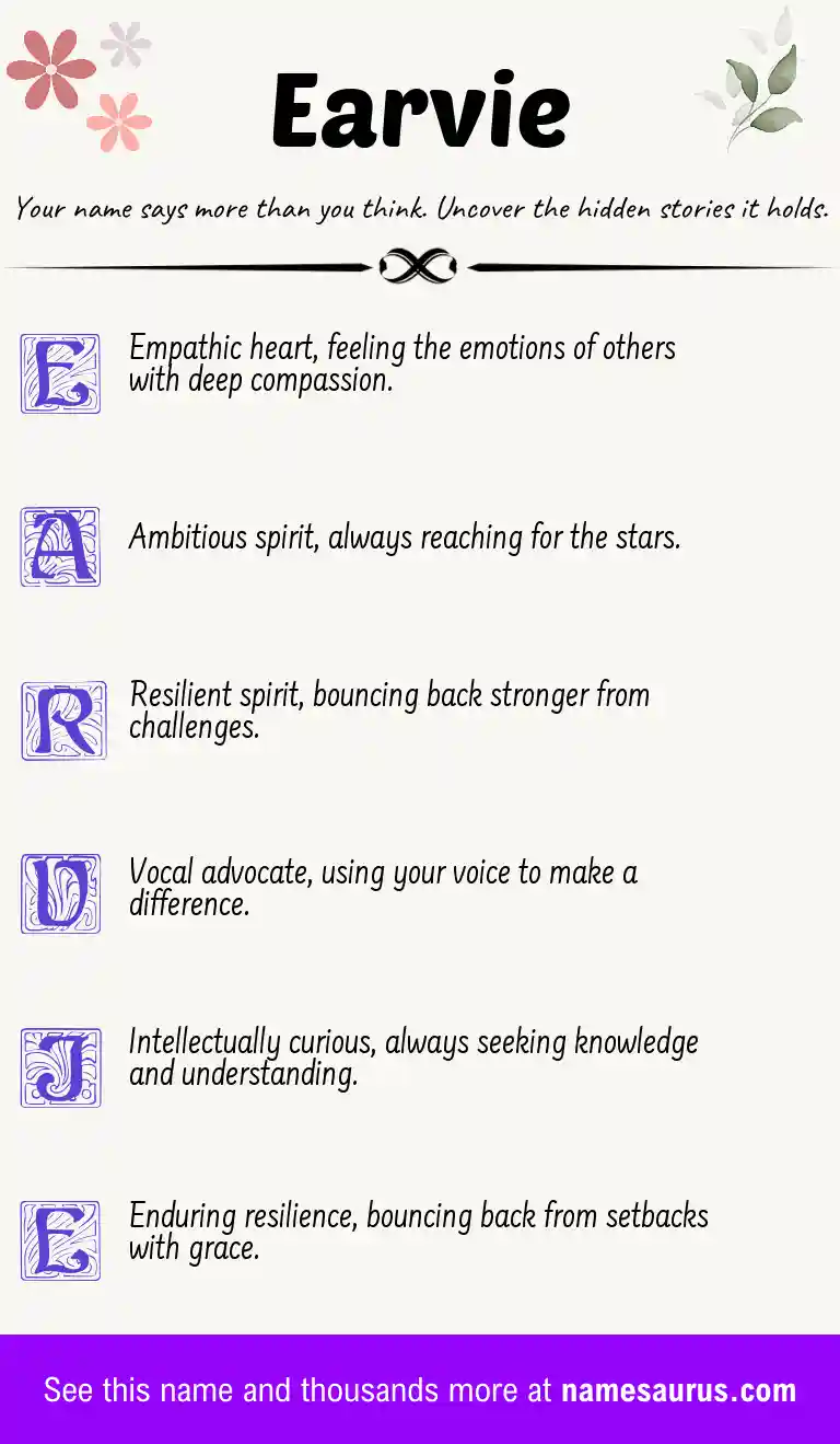 Acrostic poem about Earvie.