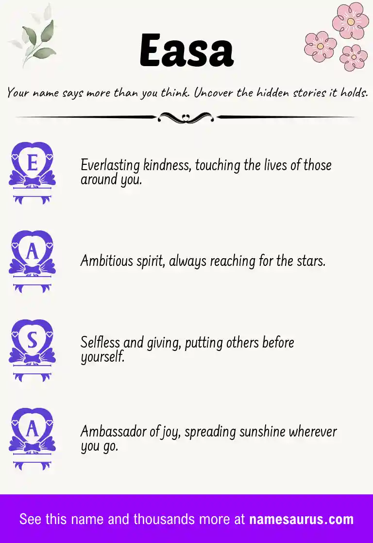 Acrostic poem about Easa.