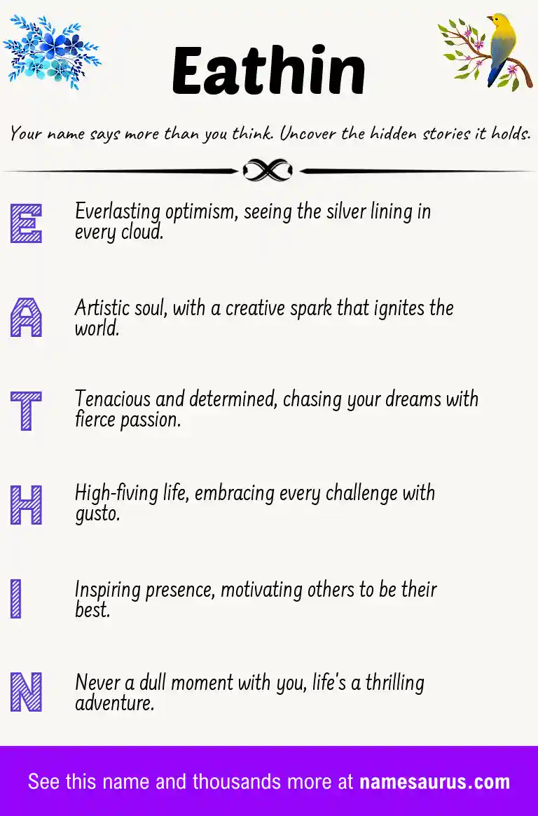 Acrostic poem about Eathin.