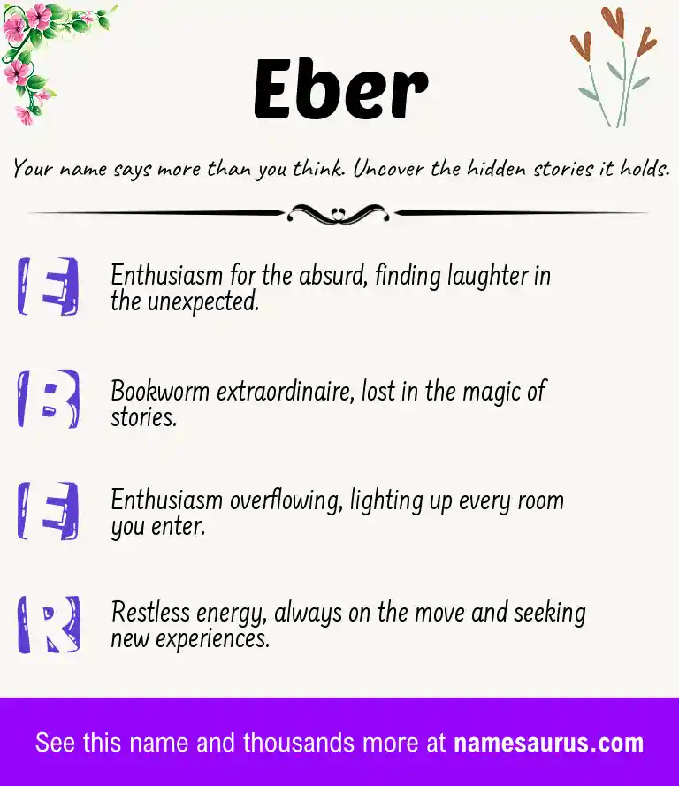 Acrostic poem about Eber.