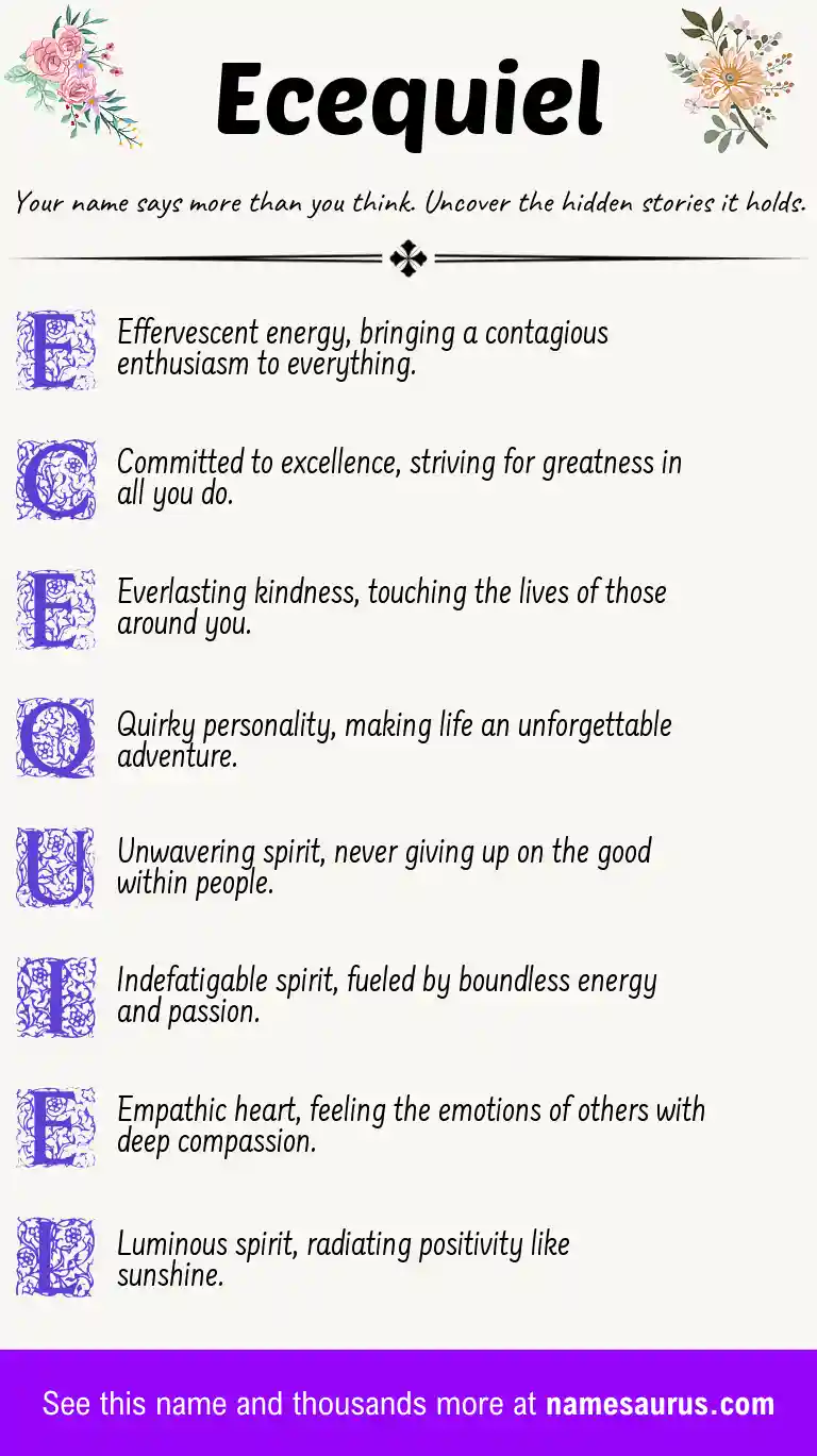 Acrostic poem about Ecequiel.