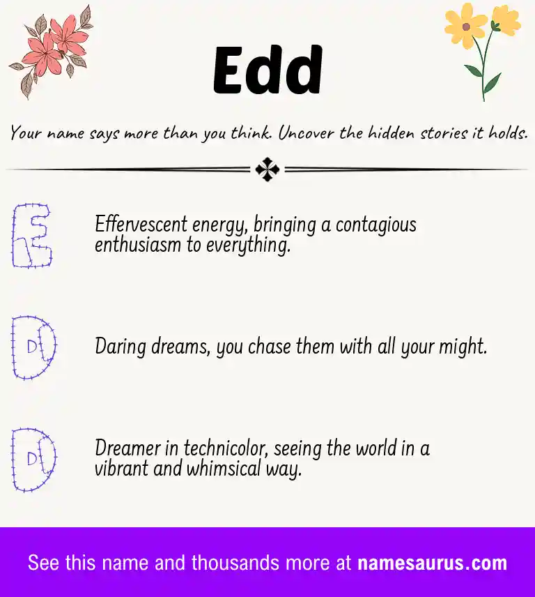 Acrostic poem about Edd.