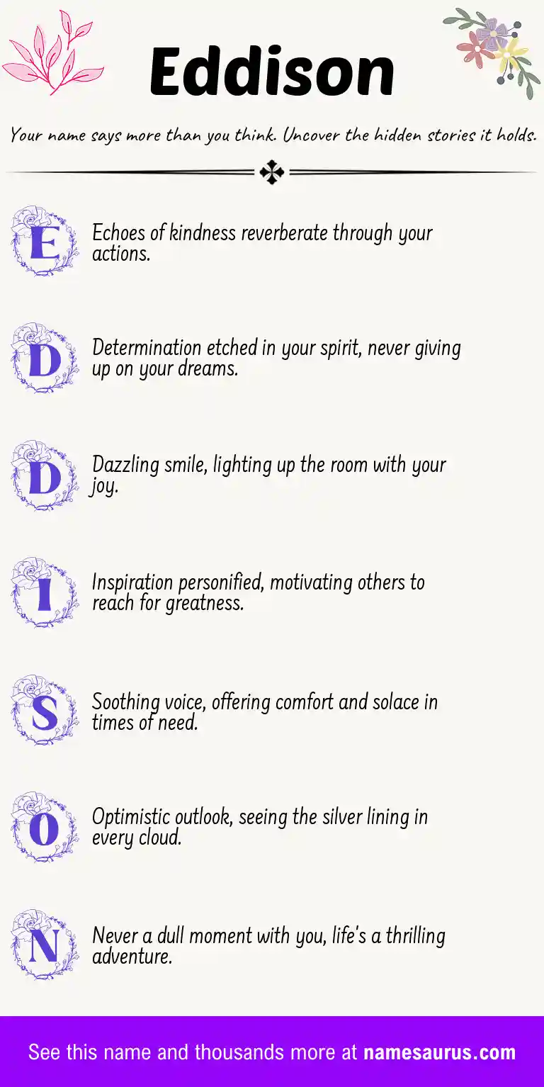 Acrostic poem about Eddison.
