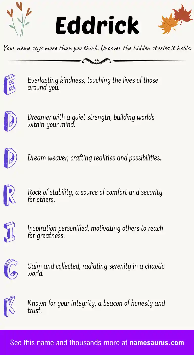 Acrostic poem about Eddrick.