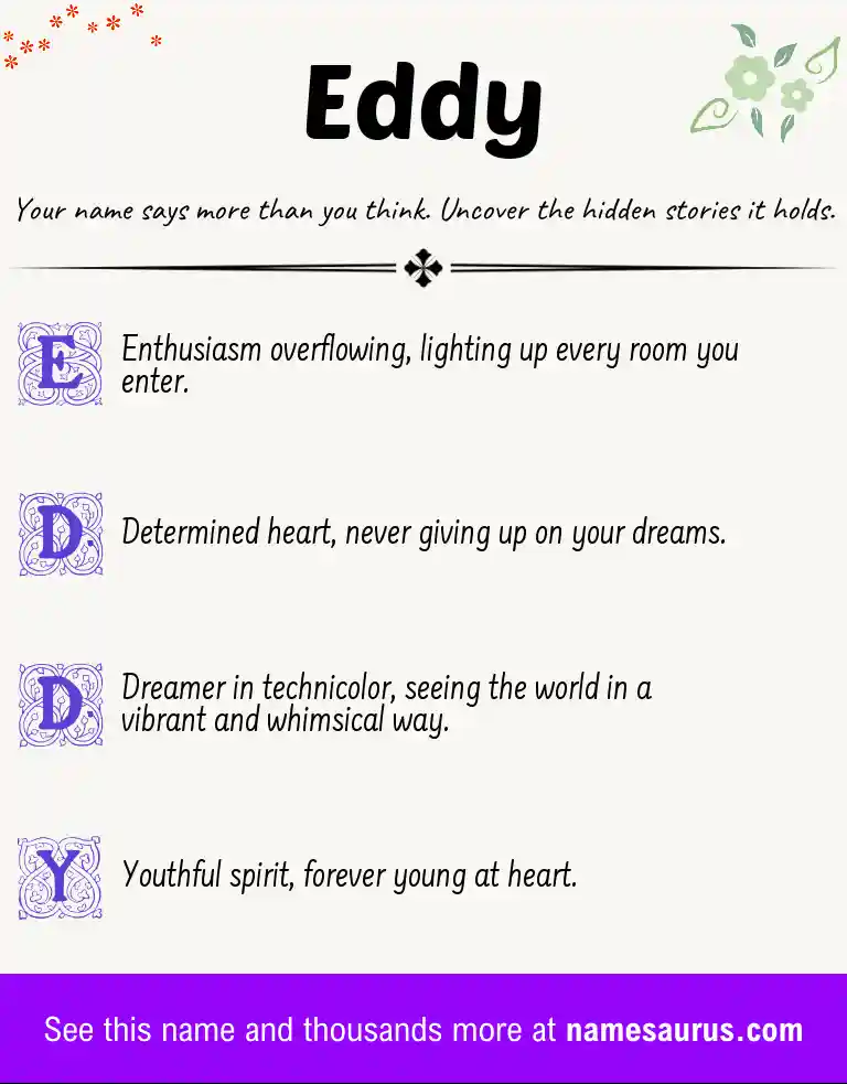 Acrostic poem about Eddy.