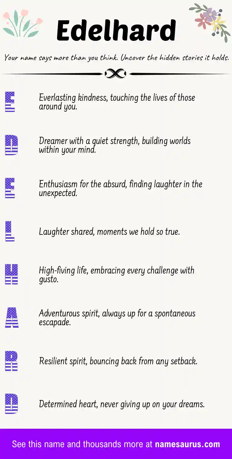 Acrostic poem about Edelhard.