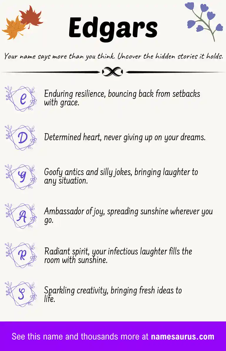 Acrostic poem about Edgars.