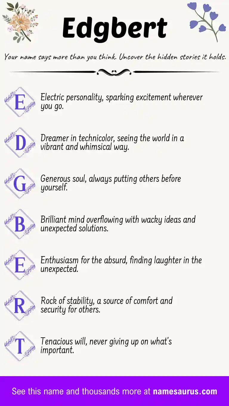 Acrostic poem about Edgbert.
