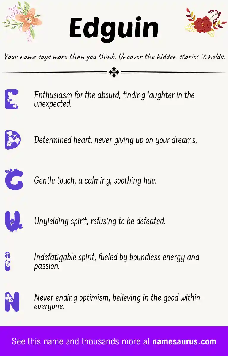 Acrostic poem about Edguin.