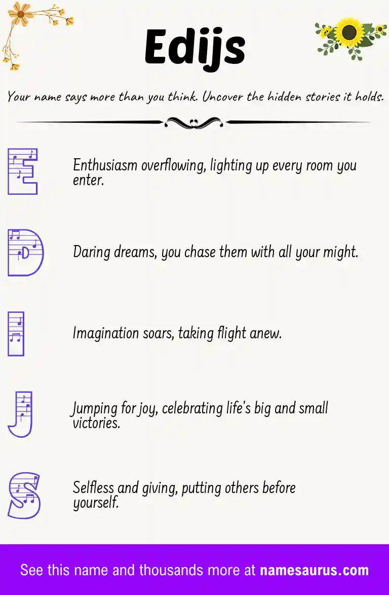Acrostic poem about Edijs.